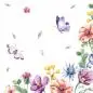 Preview: Bunte Servietten mit Sommerblumen und Schmetterlingen – 33 cm – Dekorativ für Gartenparty