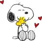 Preview: 20 Snoopy Servietten Liebe & Herzen 33cm | Peanuts Freundschaft