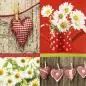 Mobile Preview: 20 napkins hearts and daisies Bavaria Bavarian 33cm
