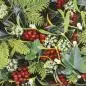 Mobile Preview: 20 Servietten Zweige und Beeren im Winter in der Landschaft als Tischdeko 33cm