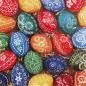 Preview: 20 napkins scratched and hand-painted Easter eggs for Easter as a table decoration 33cm