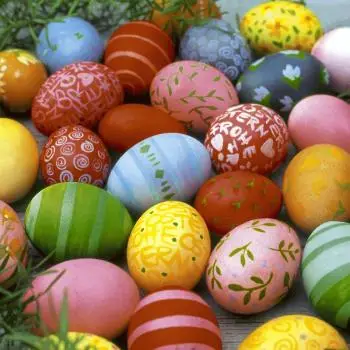 20 Cocktail Servietten Bunte Eier (Colourful eggs)
