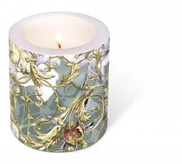 1 Decorated Candle Florence 10x9cm