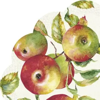 20 Servietten bunte Äpfel im Herbst 33 cm