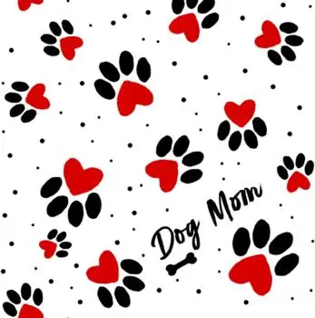 Servietten 20 Stück – Hundepfoten mit roten Herzen, Tierfreunde & Hunde-Liebhaber