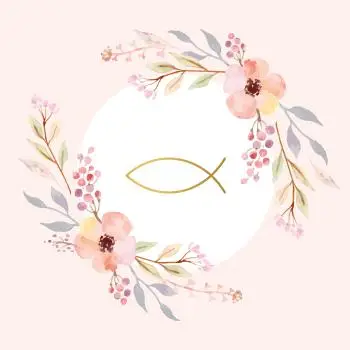 20 Servietten Ichtus Fischsymbol 33cm | Tauf- & Kommunion Deko