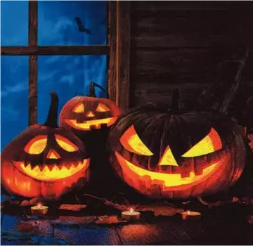 20 napkins pumpkin family spooky in autumn for Halloween pumpkin as table decoration 33cm