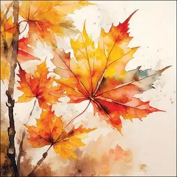 Servietten Herbst 20 Stück – Leuchtend bunte Ahornblätter