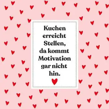 20 Design-Servietten „Kuchen-Liebe“ – Lustiger Spruch & Herzchen-Design – 33x33 cm