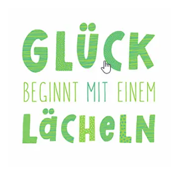 20 Servietten Spruch Glück beginnt mit einem Lächeln – 33 cm