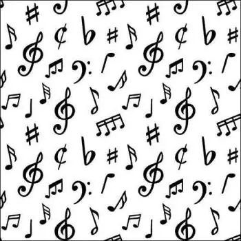 20 music napkins with many notes as table decorations 33cm