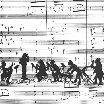 20 Servietten Noten, Orchester mit Musikanten als Tischdeko 33cm