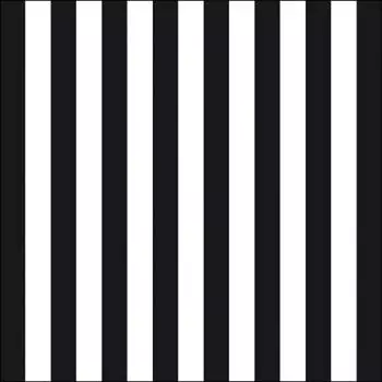 20 Servietten Streifen schwarz und weiß 33cm als Tischdeko