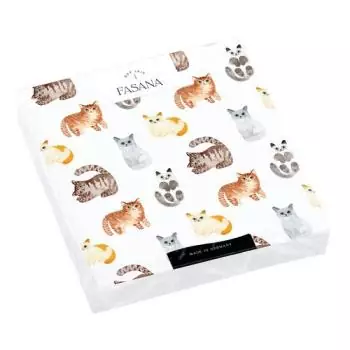 20 napkins various cute little cats animals animal motif 33cm