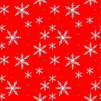 20 Servietten Winter Weiße Schneekristalle auf rot als Tischdeko.33cm