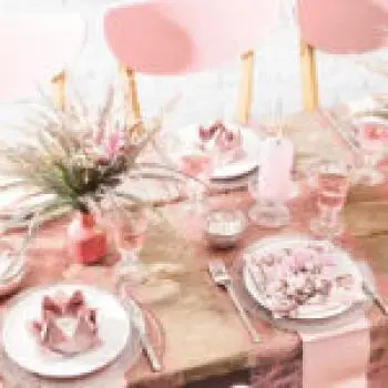 20 Servietten blühende pink Magnolie rosa für die Blumendekoration als Tischdeko 33cm
