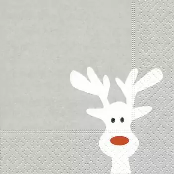 20 napkins elk reindeer christmas 25cm