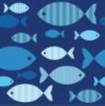 20 Napkins "Blue Fish" Communion 33cm