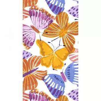 15 Buffet Napkins Colorful butterflies 33 x 40cm