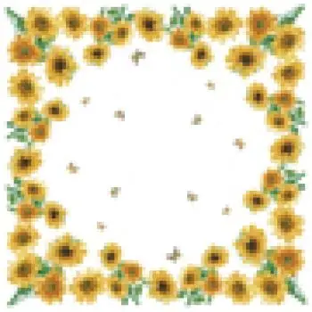 1 Mitteldecke Sonnenblumen Sommer 84x84 cm