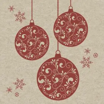 25 Napkins Baubles Recycling Tissue 33cm