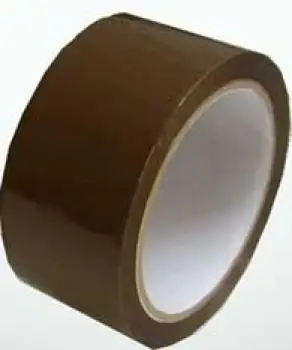 1 roll parcel tape brown quietly unrolling 66mtr x 5cm