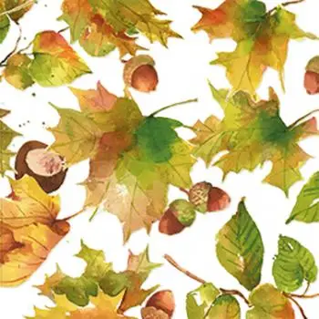 20 napkins maple leaves and chestnuts autumn 33cm
