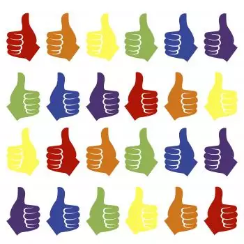 20 Lunch Napkins Thumbs up 33cm