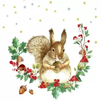 20 napkins Forest Squirrel 33cm