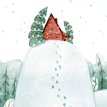 20 Servietten Haus auf dem Schneeberg im Winter 33cm