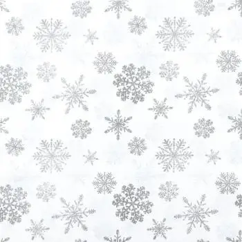20 Servietten Schneekristalle silber und Schneeflocken im Winter und Weihnachten 33cm