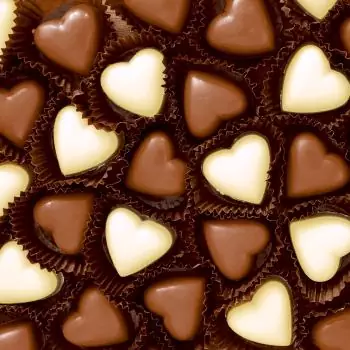 20 napkins Chocolate Hearts 33cm