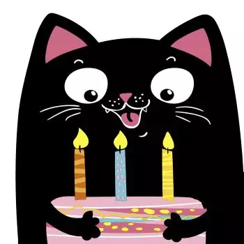 12 Servietten Schwarze Katze hat Geburtstag Tier 1-lagig Airlaid