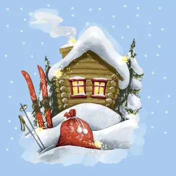 20 napkins Winter Cabin 33cm