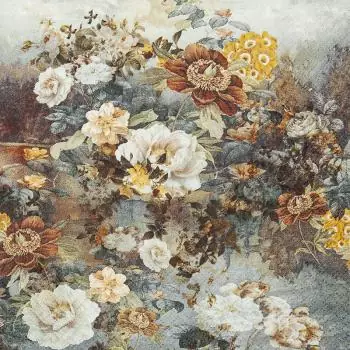 20 napkins vintage blossoms and flowers painted as art 33cm as table decoration