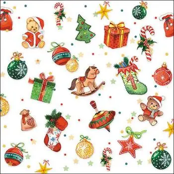 20 Christmas napkins | Gifts balls for children 33cm