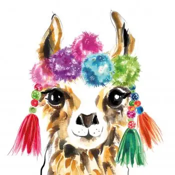 20 napkins colored alpaca Holy Festival 33cm