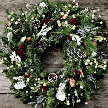 20 Napkins Frosty wreath 33cm