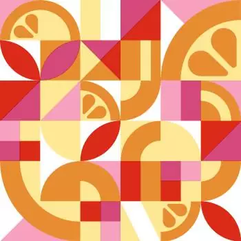 20 Servietten geometrisches Muster bunt 33x33 cm