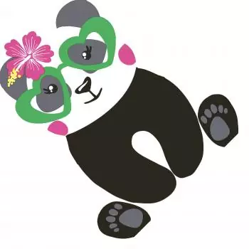 12 Servietten gestanzt 3D lustiger Panda 33cm