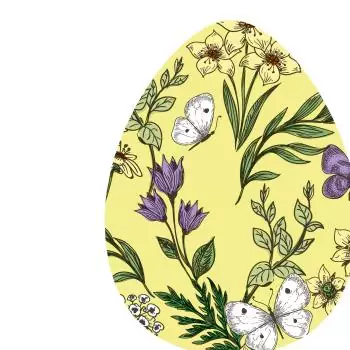 12 Servietten gestanzt Osterei mit Blumen und Schmetterlingen 33x33 cm