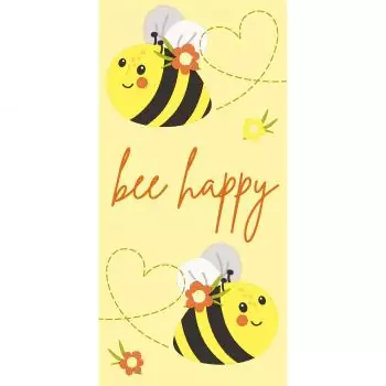 10 Taschentücher kleine Biene mit Herz für Kinder 22x21 cm