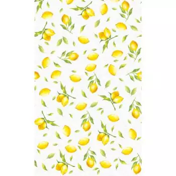 1 Tischdecken Zitrone mit Blättern Südfrucht 138x220cm