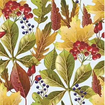 20 napkins colorful autumn leaves chestnut oak maple as table decoration 33cm