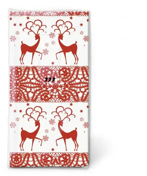 handkerchiefs TT Two deers red