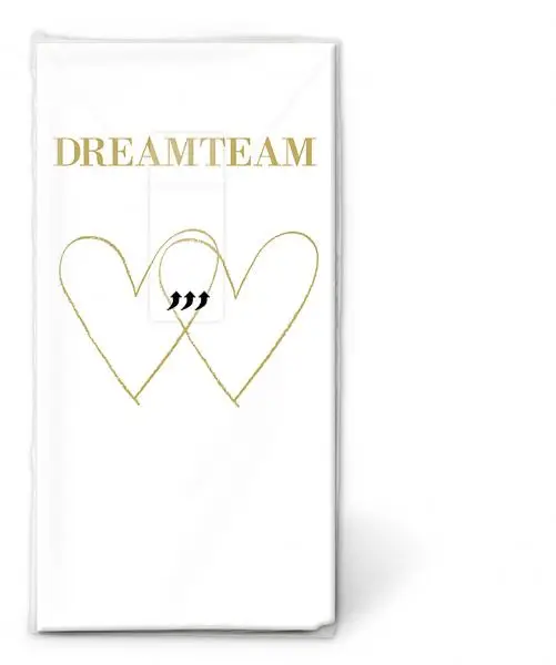 10 handkerchief Dreamteam 10 Stück in 1 Packung, 21x11 cm