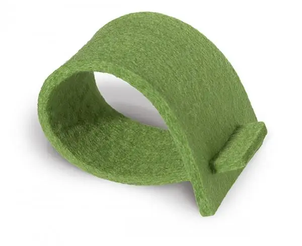 4 napkin Ring Felt green