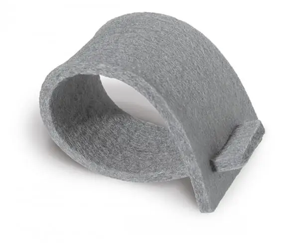 4 napkin Ring Felt grey
