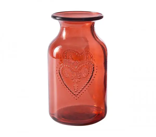 1 Vase Herz Rot klein-xs 9x16cm