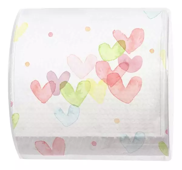 1 Toilettenpapier Herzen Bunt 200 Blatt